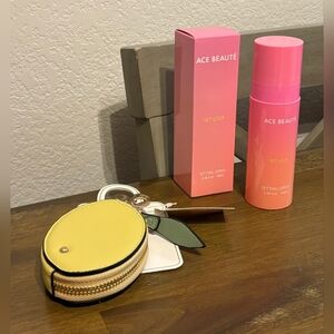 Lemon Pouch Keychain And ACE BEAUTÉ Setting Spray